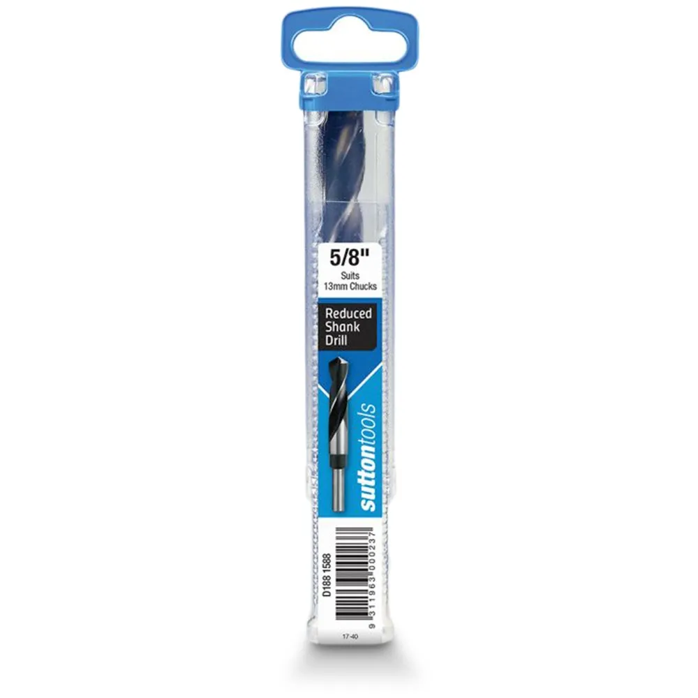 SUTTON 5/8inch x 152mm 12.5mm Reduced Shank HSS Metal Drill Bit